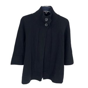 Patagonia Lambswool 2 Button Mock Neck Sweater Cardigan Black Size Medium